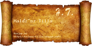 Halász Tilla névjegykártya