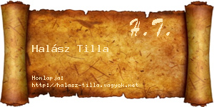 Halász Tilla névjegykártya
